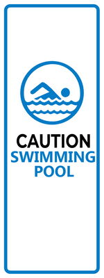 Custom Outdoor Yard Signs Multiple Sizes Swimming Pool Caution
