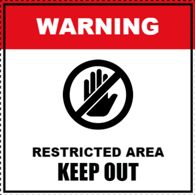 Custom Outdoor Yard Signs Multiple Sizes Restricted Area