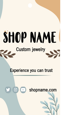 Custom Hang Tags Multiple Sizes Custom Jewelry