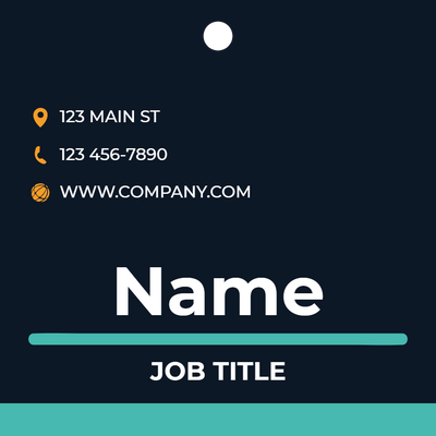 Custom Hang Tags Multiple Sizes Blue Job Title