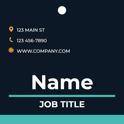 Custom Hang Tags Multiple Sizes Blue Job Title