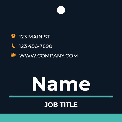 Custom Hang Tags Multiple Sizes Blue Job Title
