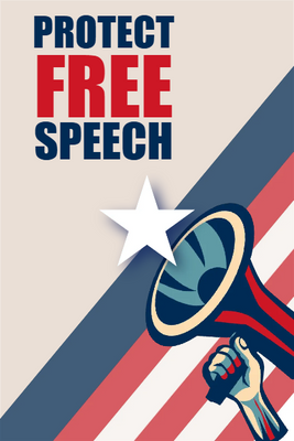 Custom Mesh Fabric Signs Protect Free Speech