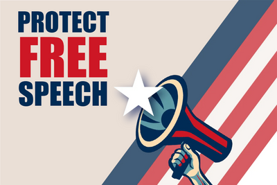Custom Mesh Fabric Signs Protect Free Speech