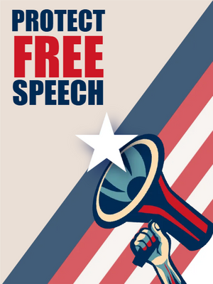 Custom Mesh Fabric Signs Protect Free Speech