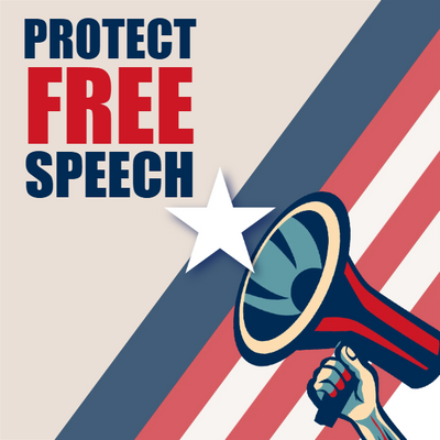Custom Mesh Fabric Signs Protect Free Speech