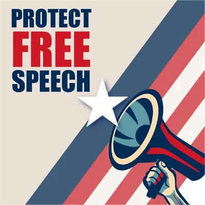 Custom Mesh Fabric Signs Protect Free Speech