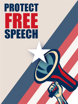 Custom Mesh Fabric Signs Protect Free Speech