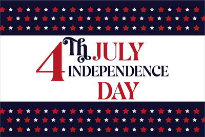 Custom Mesh Banner Signs Independence Day