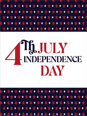 Custom Mesh Banner Signs Independence Day