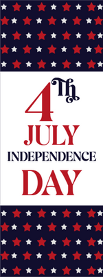 Custom Mesh Banner Signs Independence Day