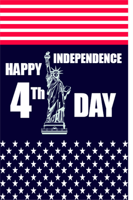 Custom Mesh Banner Signs 4th Independence Day