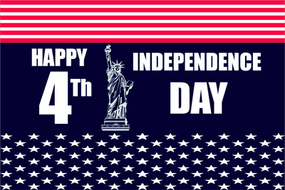 Custom Mesh Banner Signs 4th Independence Day