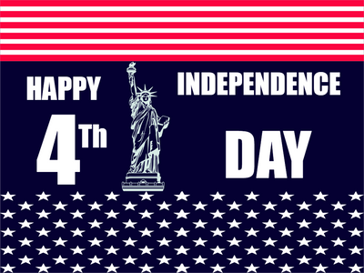 Custom Mesh Banner Signs 4th Independence Day
