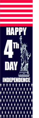 Custom Mesh Banner Signs 4th Independence Day