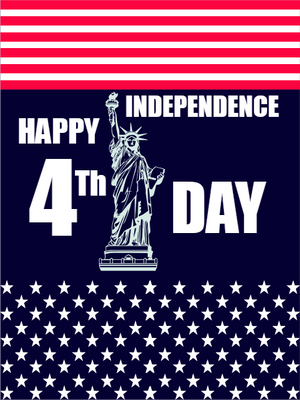 Custom Mesh Banner Signs 4th Independence Day