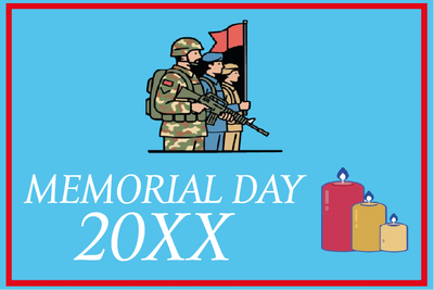 Custom Mesh Banner Signs Memorial Day 20XX