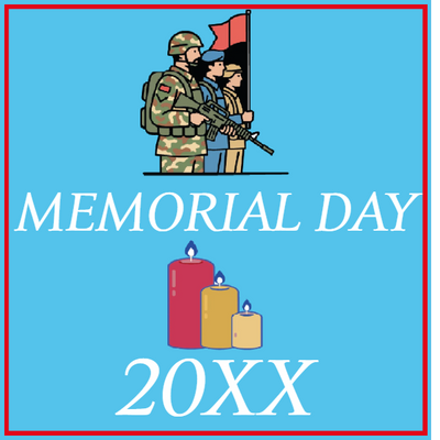 Custom Mesh Banner Signs Memorial Day 20XX
