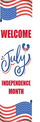 Custom Mesh Banner Signs Welcome July