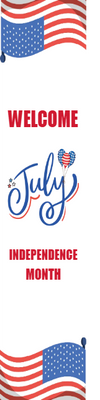 Custom Mesh Banner Signs Welcome July