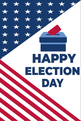 Custom Mesh Banner Signs Happy Election Day