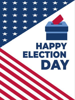 Custom Mesh Banner Signs Happy Election Day