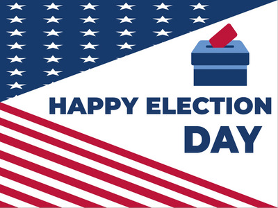 Custom Mesh Banner Signs Happy Election Day