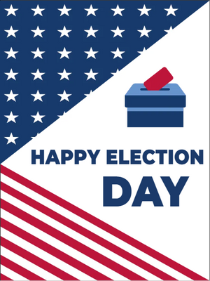 Custom Mesh Banner Signs Happy Election Day