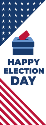 Custom Mesh Banner Signs Happy Election Day