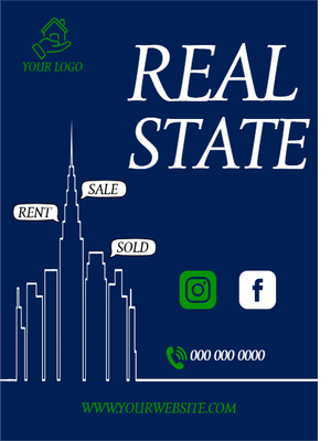 Custom Mesh Banner Signs Real State