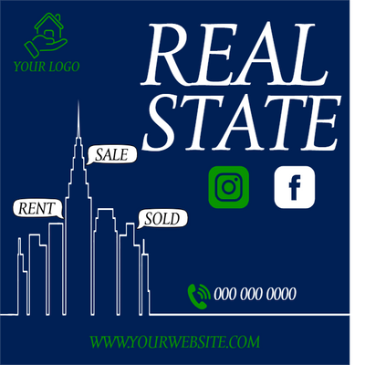 Custom Mesh Banner Signs Real State