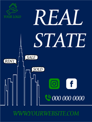 Custom Mesh Banner Signs Real State