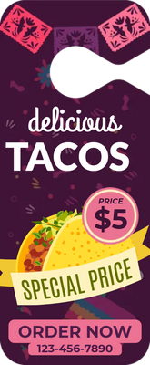 Custom Mirror Hangers Multiple Sizes Delicious Tacos