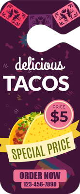 Custom Mirror Hangers Multiple Sizes Delicious Tacos