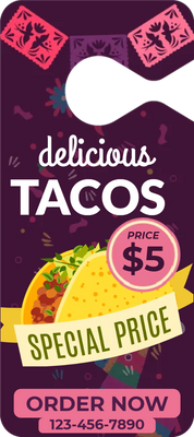 Custom Mirror Hangers Multiple Sizes Delicious Tacos