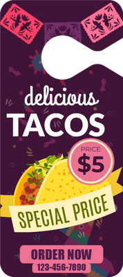 Custom Mirror Hangers Multiple Sizes Delicious Tacos