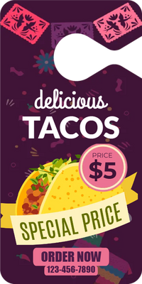 Custom Mirror Hangers Multiple Sizes Delicious Tacos