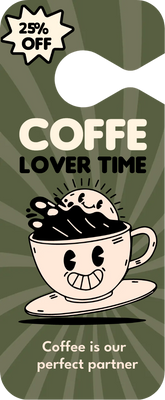 Custom Mirror Hangers Multiple Sizes Coffee Lover