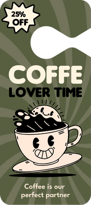 Custom Mirror Hangers Multiple Sizes Coffee Lover