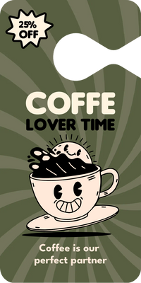 Custom Mirror Hangers Multiple Sizes Coffee Lover