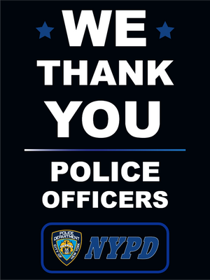 Custom Outdoor Yard Signs Multiple Sizes Police Officer