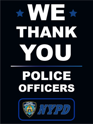 Custom Outdoor Yard Signs Multiple Sizes Police Officer
