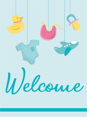 Custom Outdoor Yard Signs Multiple Sizes Welcome Baby