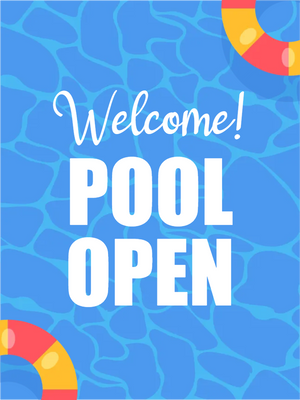 Custom Outdoor Yard Signs Multiple Sizes Welcome Open Pool
