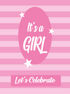 Custom Outdoor Yard Signs Multiple Sizes Girl Let's Celebrate