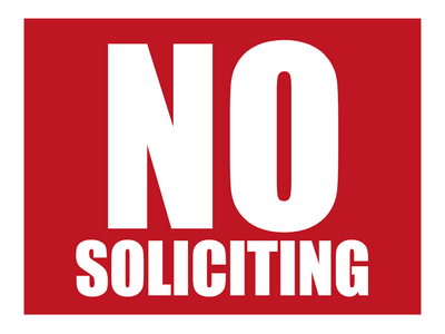 Custom Outdoor Yard Signs Multiple Sizes No Soliciting