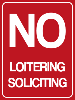 Custom Outdoor Yard Signs Multiple Sizes No Loitering