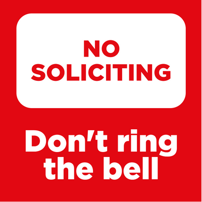 Custom Outdoor Yard Signs Multiple Sizes Dont Ring Bell