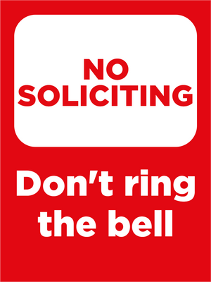 Custom Outdoor Yard Signs Multiple Sizes Dont Ring Bell