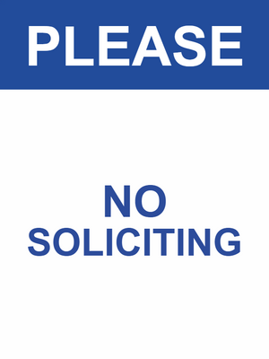 Custom Outdoor Yard Signs Multiple Sizes Please No Soliciting